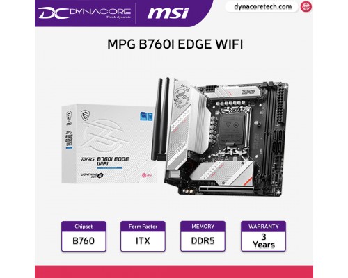 MSI MPG B760I Edge WiFi D5 / DDR5 LGA 1700 ITX Motherboard - 4711377069632