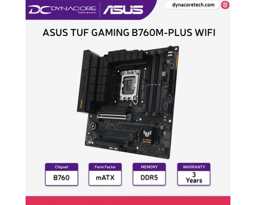 ASUS TUF GAMING B760M-PLUS WIFI DDR5 LGA 1700 mATX Motherboard - 4711387121344