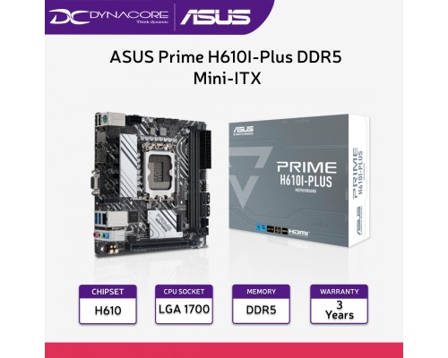 ASUS Prime H610I-Plus DDR5 LGA1700 Mini-ITX Motherboard - 4711387330487