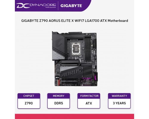 ["FREE DELIVERY"]  - GIGABYTE Z790 AORUS ELITE X WIFI7 LGA1700 ATX Motherboard for Intel 13th and 14th Gen - 4719331857592