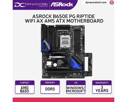 AsRock B650E PG Riptide WiFi AM5 Ryzen 7000 AMD B650 SATA 6Gb/s DDR5 ATX Motherboard