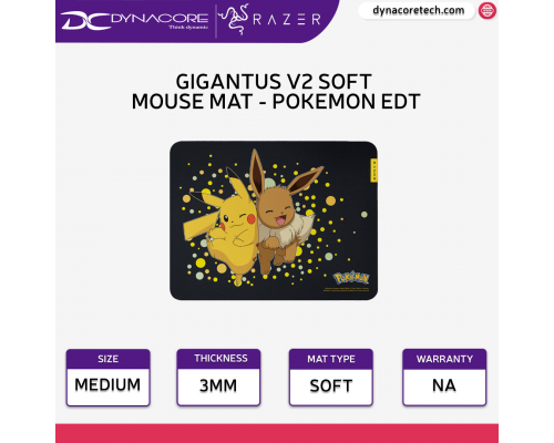 Razer Gigantus V2 Soft Gaming Mouse Mat Pokemon Edition - Medium