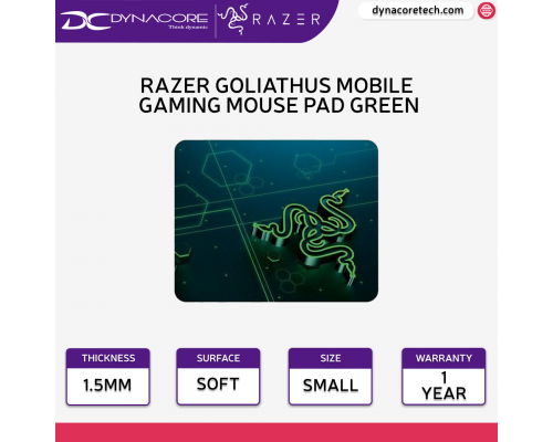 RAZER Goliathus Mobile Gaming mouse pad Green (W x H x D) 270 x 1.5 x 215 mm RZ02-01820200-R3U1 -8886419317487