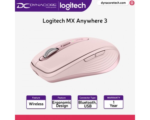Logitech MX Anywhere 3 Compact Wireless Mouse - Rose 910-005994 -097855161833