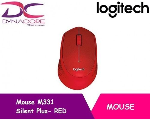 Logitech  Mouse M331 Silent Plus - Red Wireless -097855124012