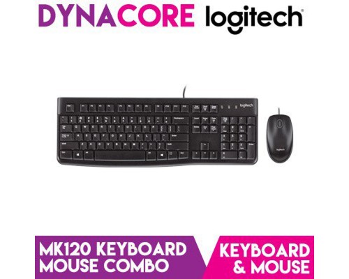 Logitech MK120 USB Wired Keyboard and Mouse Desktop Combo -097855067036