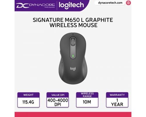 ["FREE DELIVERY"] - Logitech Signature M650 L Wireless Mouse - Graphite 910-006247 - 097855167774