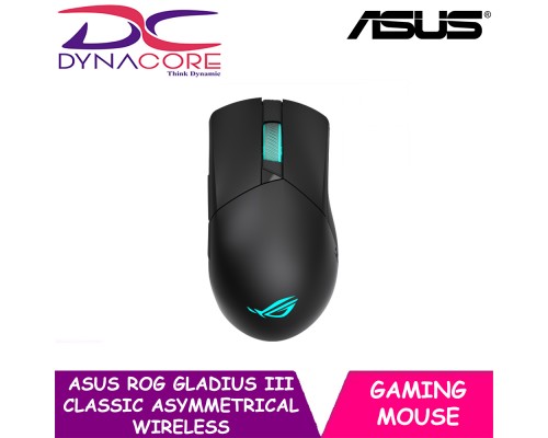 ASUS ROG Gladius III Classic asymmetrical wireless gaming mouse with tri-mode connectivity -4718017966535