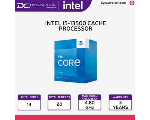Intel Core i5-13500 13th Gen Raptor Lake 14-Core 2.2 GHz LGA 1700- 13 Gen Desktop Processor I5 13500 - 5032037260251