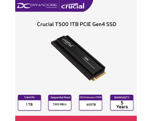 CRUCIAL T500 PRO 1TB 7300MB/s PCIe GEN4 NVMe M.2 SSD