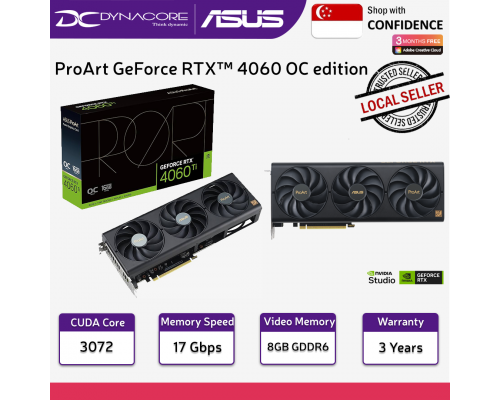 ASUS ProArt GeForce RTX 4060 OC edition 8GB GDDR6 Graphics Card RTX4060