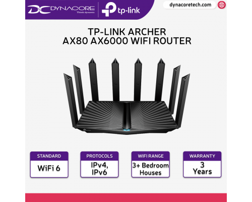 TP-Link ARCHER AX80 AX6000 8-Stream Wi-Fi 6 Router with 2.5G Port - 4897098687956