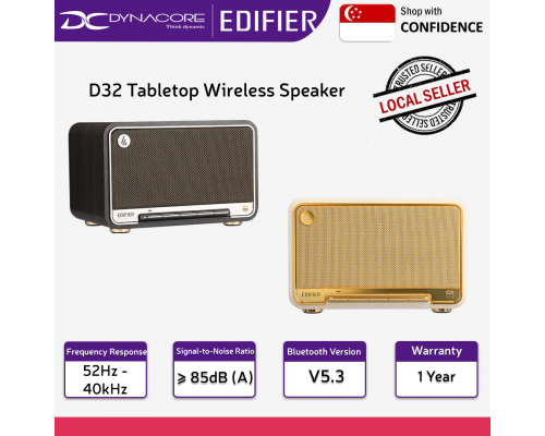 EDIFIER D32 60W Tabletop Bluetooth Wireless Speaker - USB, AUX - Black / White