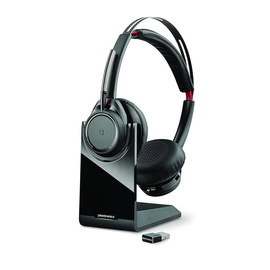 POLY Plantronics Voyager Focus UC Bluetooth Stereo On-Ear Active Noise Cancelling Headset w Charge Stand - Voyager Focus - 017229191075