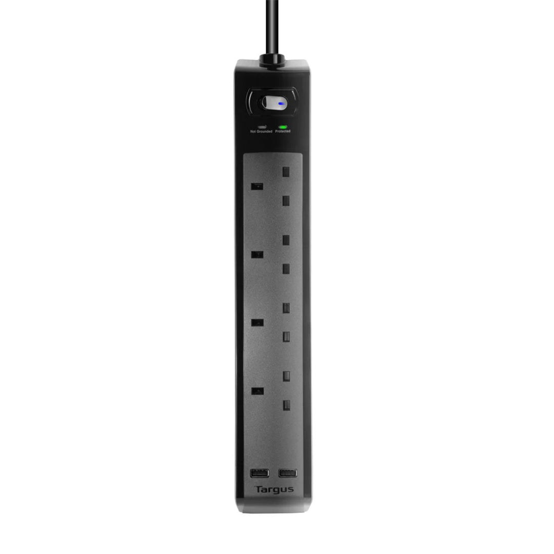 TARGUS APS1001AP-50 Targus "Smart Surge 4" with 2 USB Ports (UK) - 092636316334