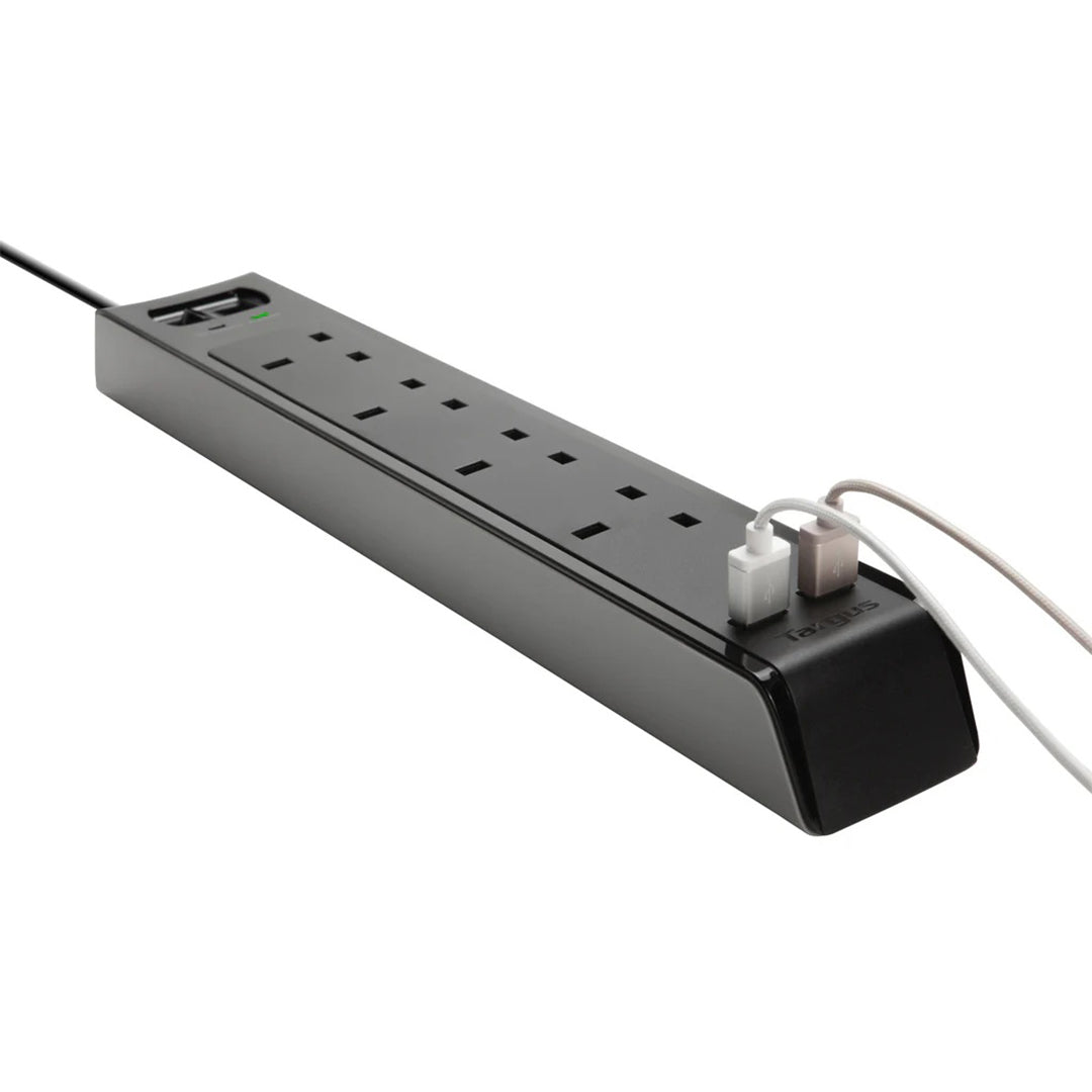 TARGUS APS1001AP-50 Targus "Smart Surge 4" with 2 USB Ports (UK) - 092636316334