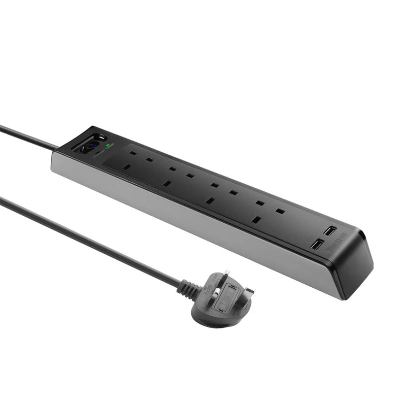 TARGUS APS1001AP-50 Targus "Smart Surge 4" with 2 USB Ports (UK) - 092636316334