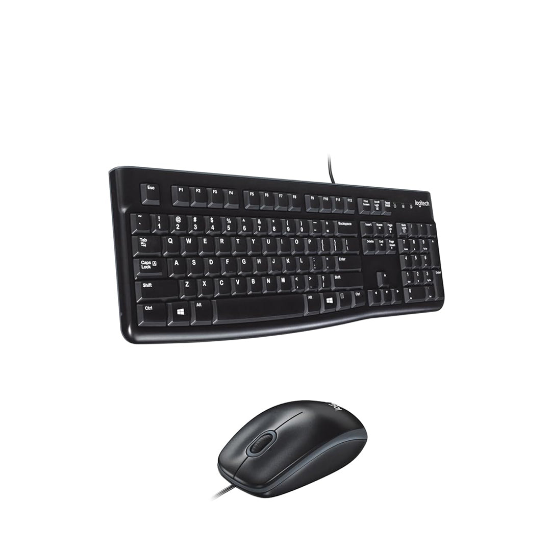Logitech MK120 920-002586 USB Wired Keyboard and Mouse Desktop Combo - 097855067036