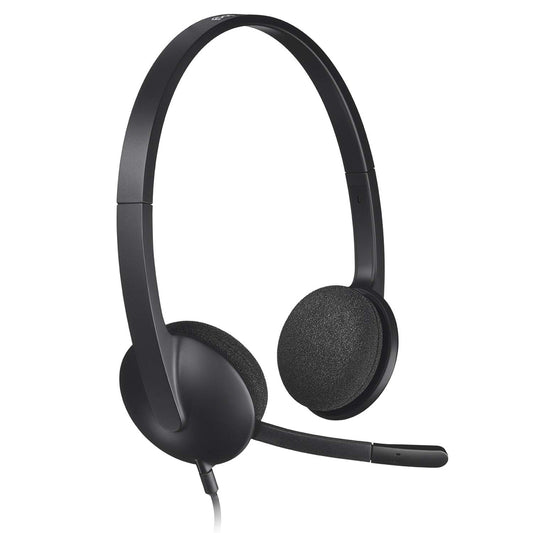 Logitech H340 USB Computer Headset Digital Stereo Sound Adjustable Headband - 981-000477 - 097855089717