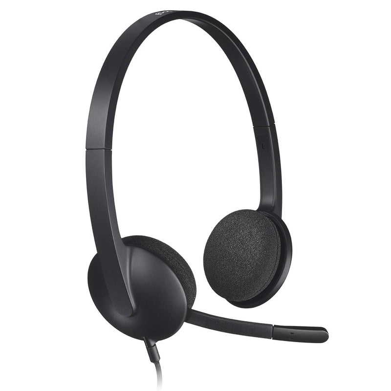 Logitech H340 USB Computer Headset Digital Stereo Sound Adjustable Headband - 981-000477 - 097855089717