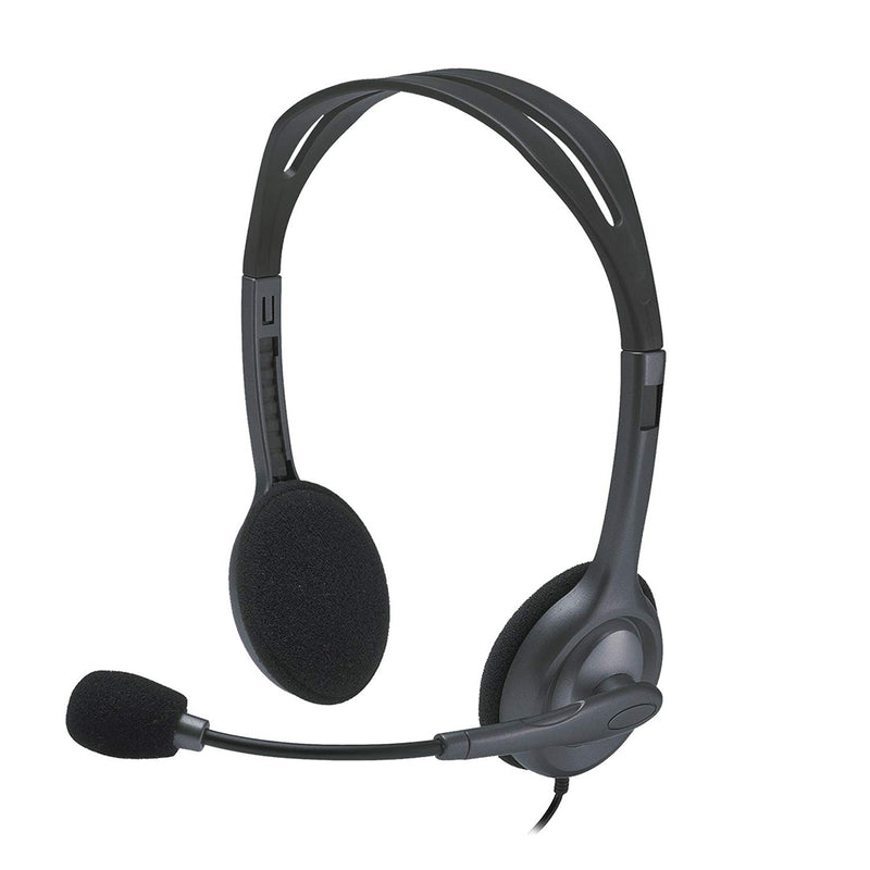 Logitech H111 Stereo 3.5mm multi-device Business Headset Black 981-000588 - 097855112873