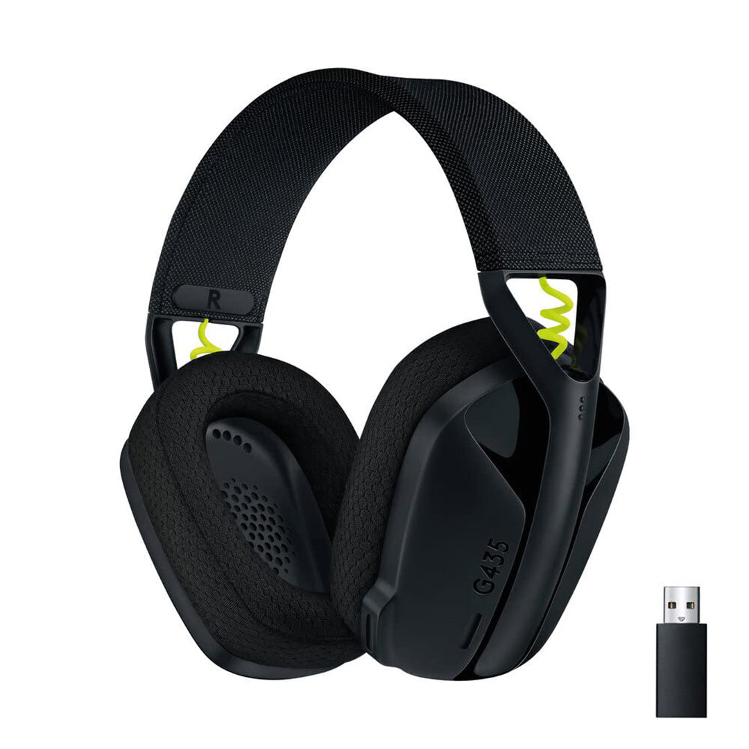Logitech G435 Ultra-Light LIGHTSPEED Wireless Gaming Headset - Black and Neon Yellow - 097855165770