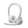 LOGITECH ZONE 300 Wireless Bluetooth Headphones, Dual Noise-canceling Mics, All Day Battery, Ultra Light Weight Comfort - OFF WHITE - 097855193704