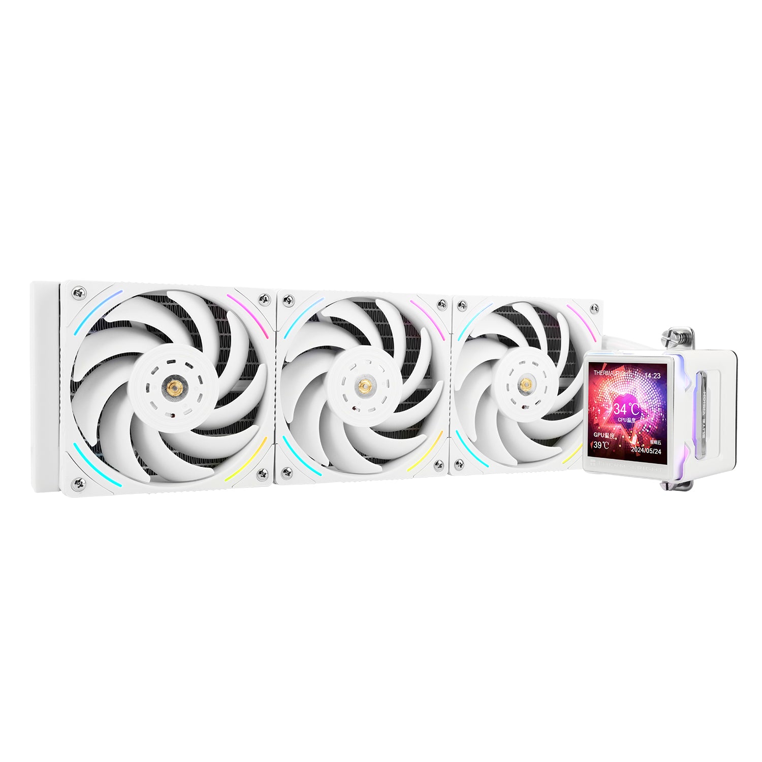 THERMLARIGHT ELITE VISION 360 ARGB WHITE LCD AIO LIQUID COOLER(3YRS) - 814256017923