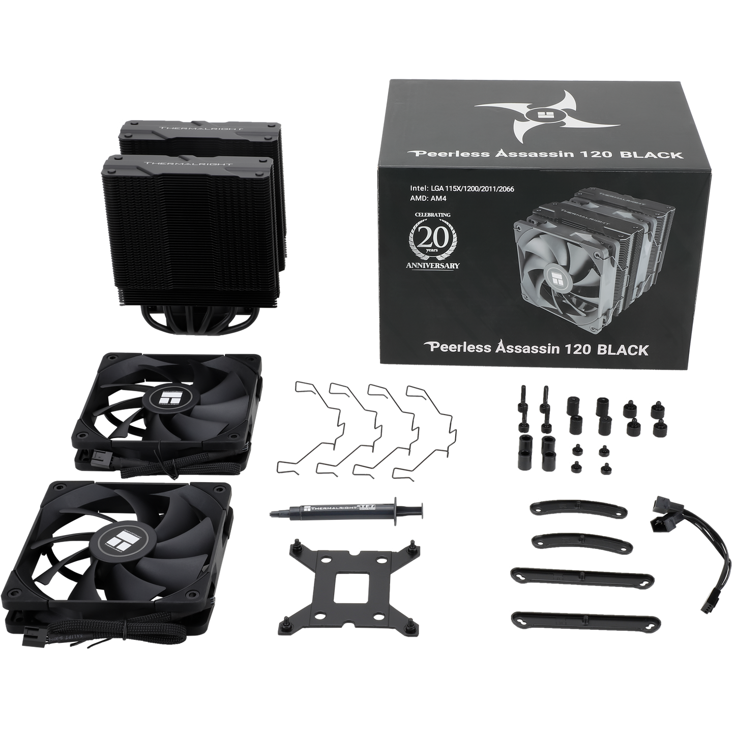 THERMALRIGHT PEERLESS ASSASSIN 120 BLACK DUAL HEATSINK COOLER(2YRS)- 814256003049