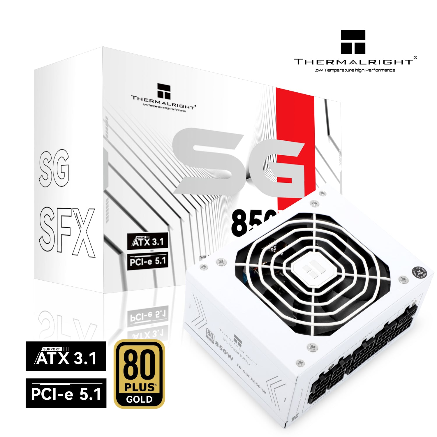 THERMALRIGHT TR-SGFX850-W 850W ATX3.1 80+ GOLD SFX FULL MODULAR PSU(5YRS)- 814256018128