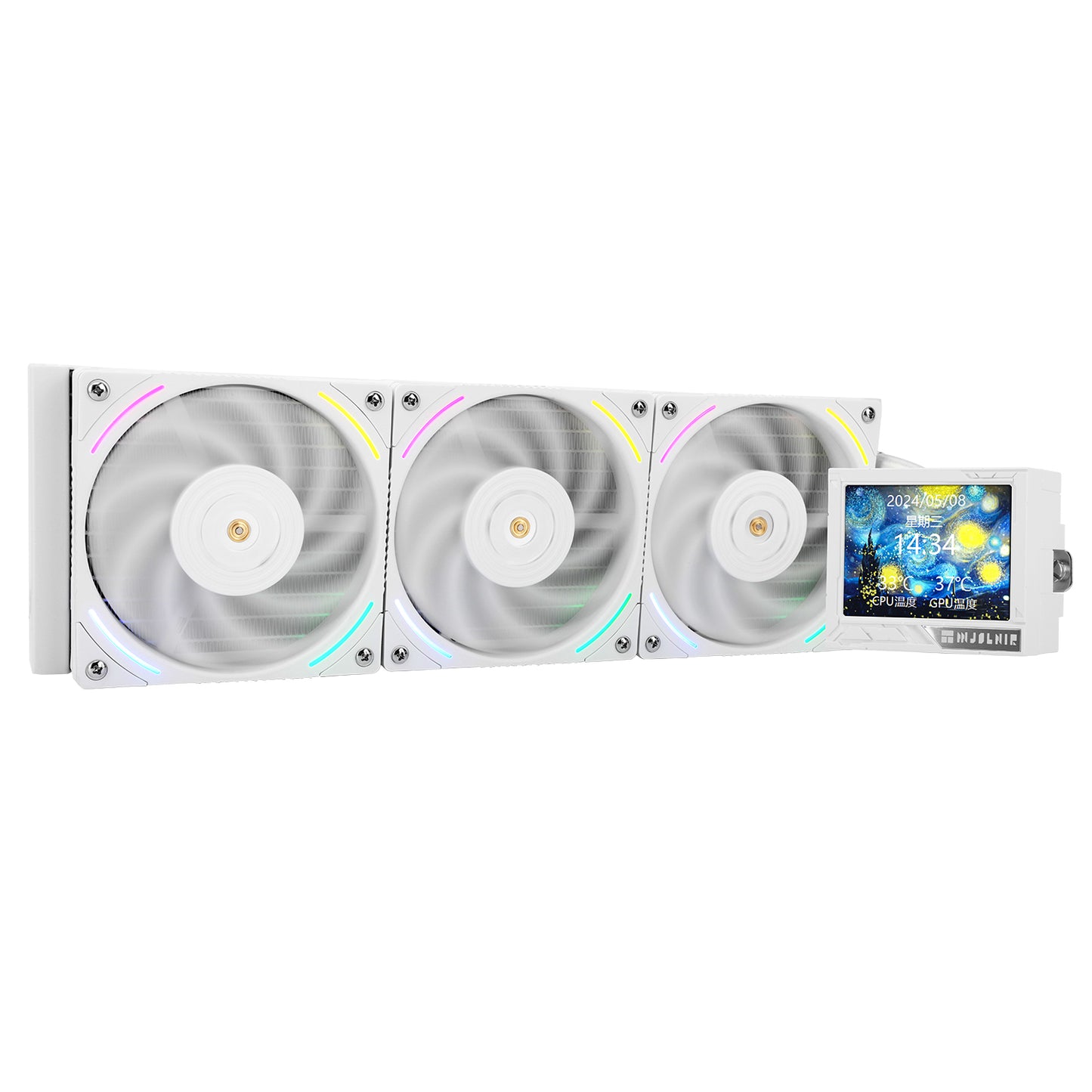 THERMALRIGHT MJOLNIR VISION 360 ARGB BLACK/WHITE 3.5"LCD AIO LIQUID COOLER(3YRS) - 814256017954, 814256017961