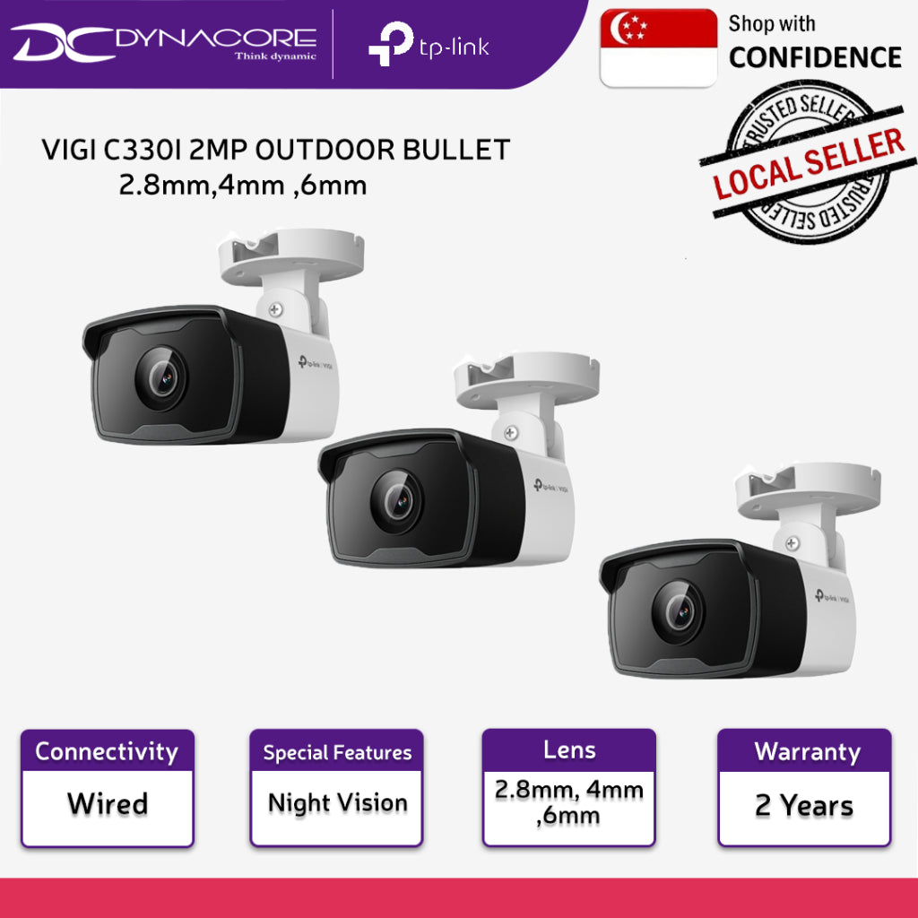 TP-LINK VIGI C330I 3MP OUTDOOR BULLET NETWORK CAMERA