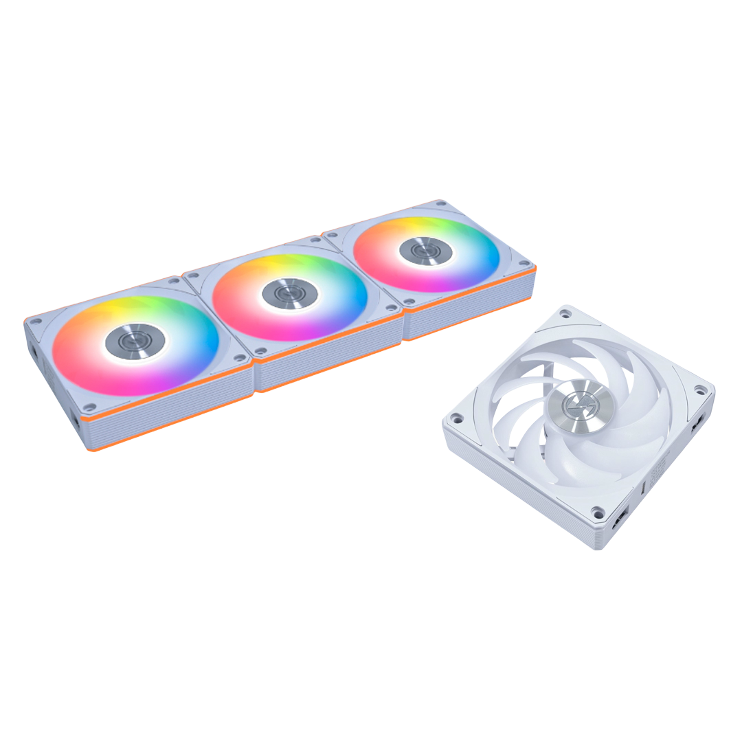 Lian Li UNI FAN CL Wireless 120mm Fan White 3 Pack With Hub - 4718466018540