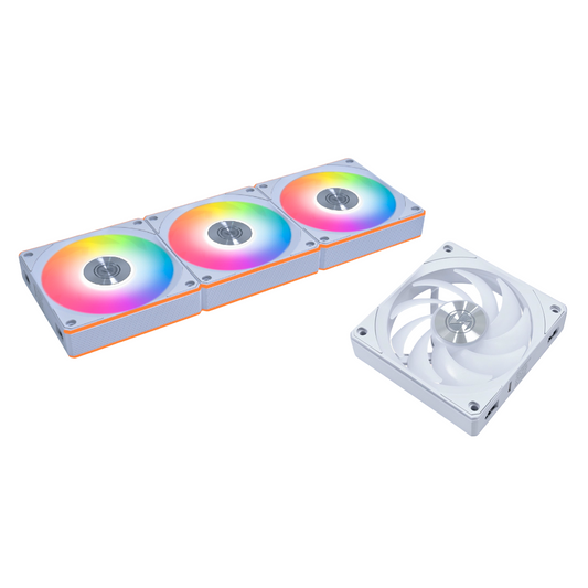 Lian Li UNI FAN CL Wireless 120mm Fan White 3 Pack With Hub - 4718466018540