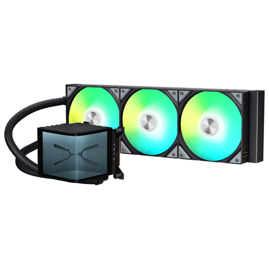 TRYX PANORAMA 360 BLACK ARGB AMOLED AIO LIQUID COOLER(6YRS) - 6977029650001