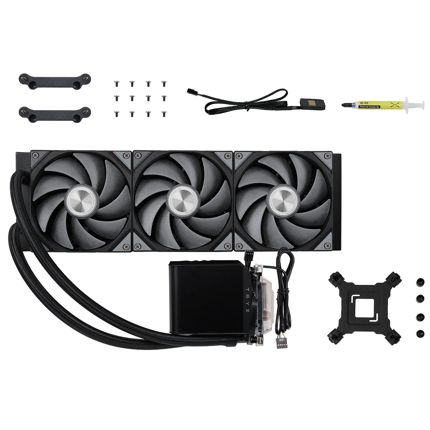 TRYX PANORAMA 360mm AIO LIQUID COOLER BLACK 2025 - 850066255308