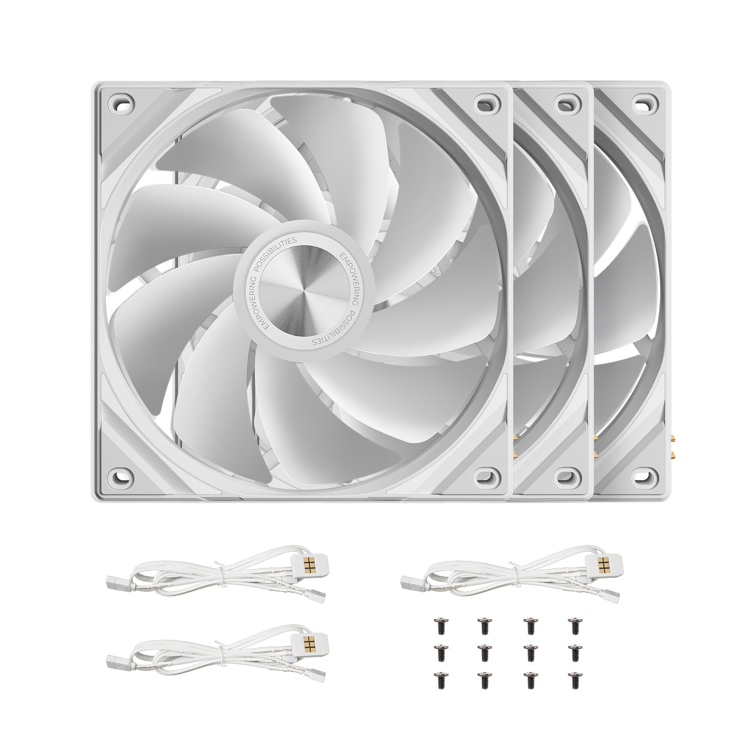 TRYX ROTA SL ARGB REVERSE 120mm FAN TRIPLE PACK WHITE - 850066255605