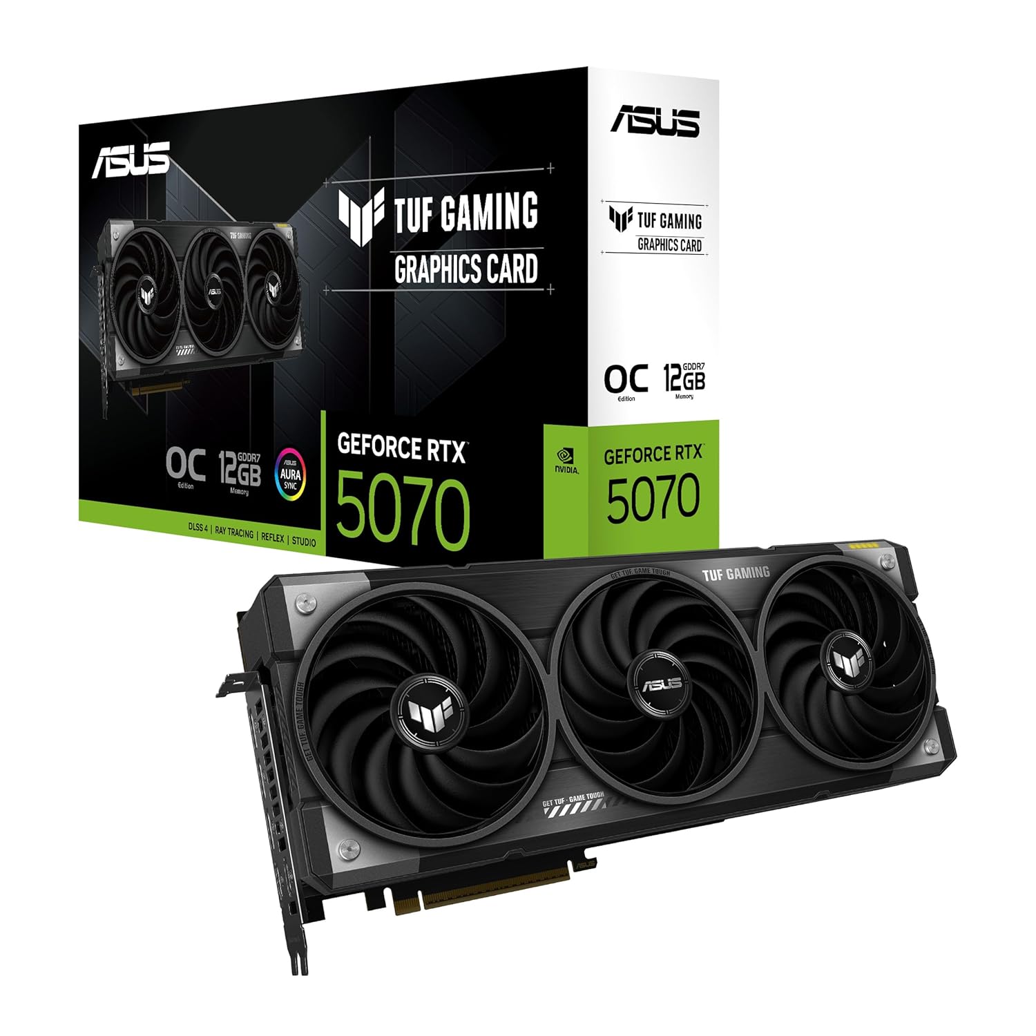 ASUS TUF Gaming GeForce RTX 5070 12GB GDDR7 OC Edition Gaming Graphics Card - TUF-RTX5070-O12G-GAMING - 197105849075