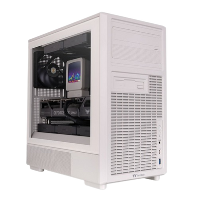 Thermaltake Retro 260 Tempered Glass Mid Tower M-ATX PC Case Beige  - CA-11P-00SQWN-00