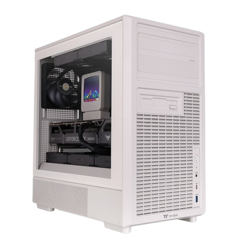 Thermaltake Retro 260 Tempered Glass Mid Tower M-ATX PC Case Beige  - CA-11P-00SQWN-00