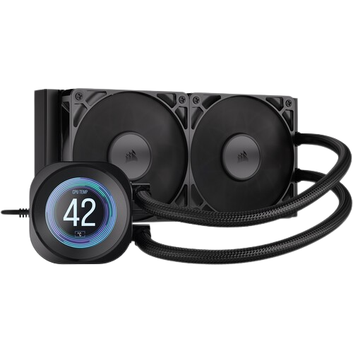 Corsair Nautilus 240 RS LCD Liquid CPU Cooler - Black - 840440400332