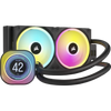 Corsair iCUE LINK H100i QX120 RGB Fans 240mm Radiator LCD Liquid CPU Cooler - 840006665885