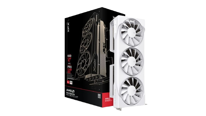 XFX Swift AMD Radeon RX 9070XT White Triple Fan Gaming Edition  16GB GDDR6 Graphics Card - 840191502767