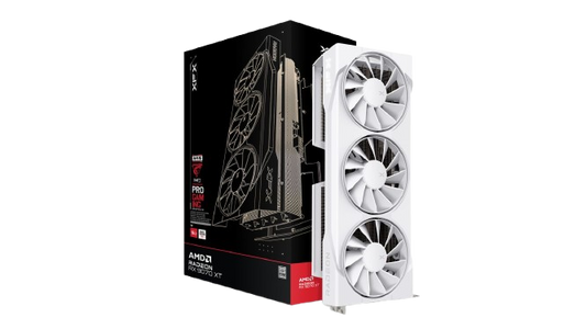 XFX Swift AMD Radeon RX 9070XT White Triple Fan Gaming Edition  16GB GDDR6 Graphics Card - 840191502767
