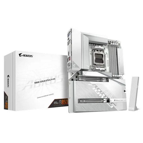 Gigabyte B850 AORUS STEALTH ICE DDR5 PCIe 5.0 USB-C WIFI7 AMD AM5 ATX Motherboard - 4719331873103