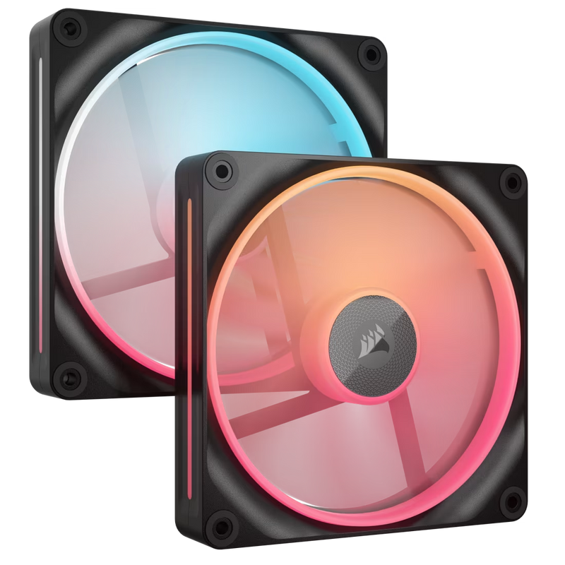Corsair iCUE Link LX140-R RGB 140mm PWM Reverse Fan Dual Pack - Black - 840006688716