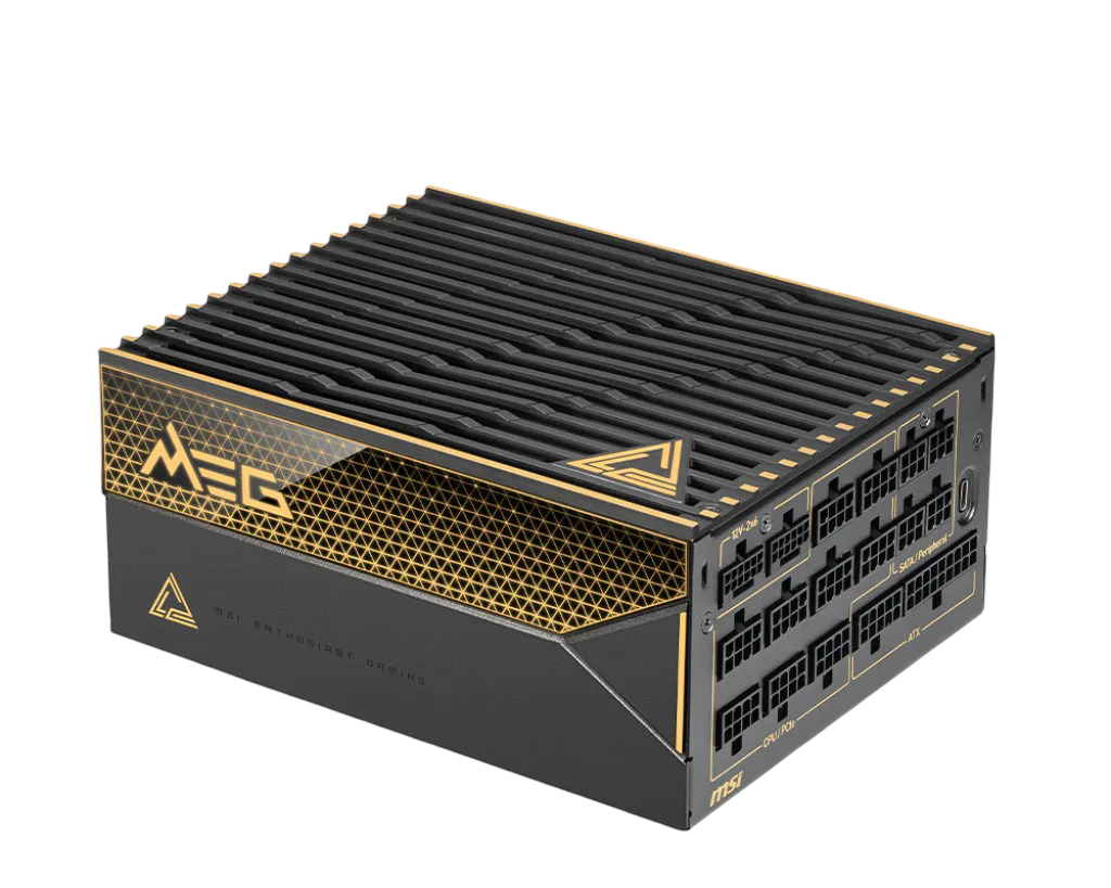 MSI MEG Ai1600T 1600W PCIE5 Power Supply Unit 1600W 80 Plus Titanium ATX 3.1 - 4711377238847