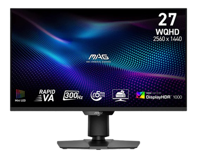 MSI MAG 274QPF X30MV Gaming Display 27 Inch WQHD - Rapid VA Mini LED Sheet 2560 x 1440, 300 Hz / 0.5 ms - MSIMAG274QPFX30MV