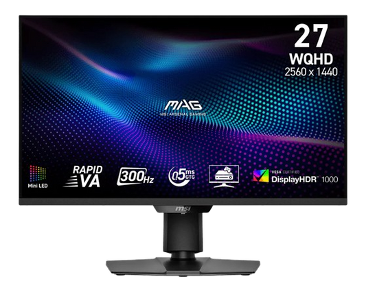 MSI MAG 274QPF X30MV Gaming Display 27 Inch WQHD - Rapid VA Mini LED Sheet 2560 x 1440, 300 Hz / 0.5 ms - MSIMAG274QPFX30MV