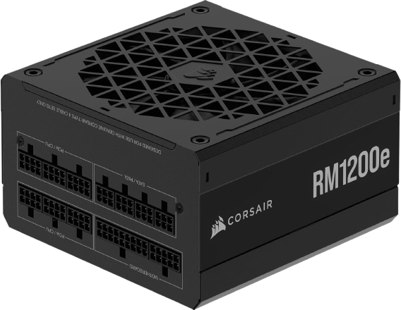 CORSAIR RM1200E 1200W Compact Fully Modular 80 Plus Gold  ATX3.1 PCIe5.1 Power Supply - 840006696322